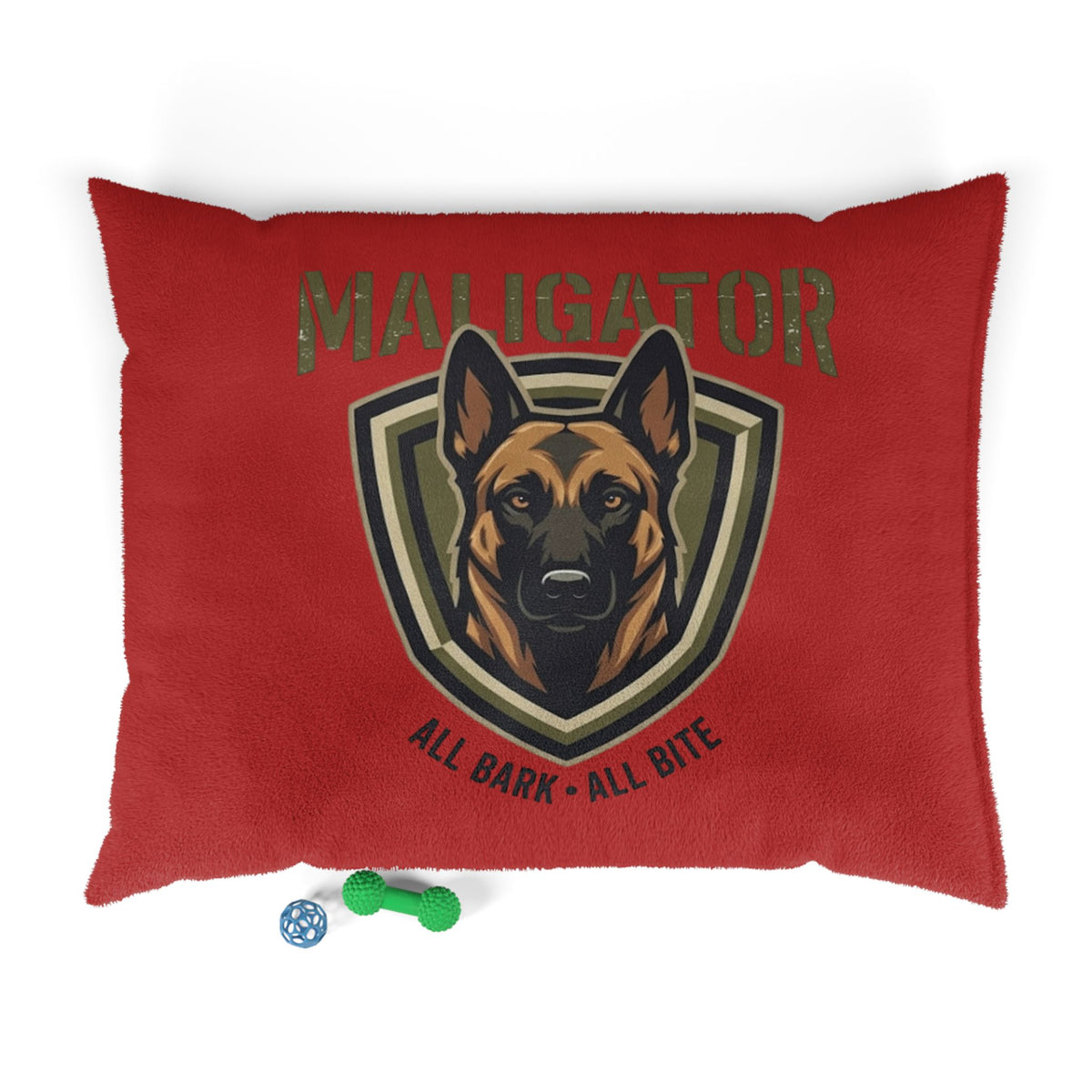 Maligator Dog Bed — ‘All Bark All Bite’ Belgian Malinois Pet Bed