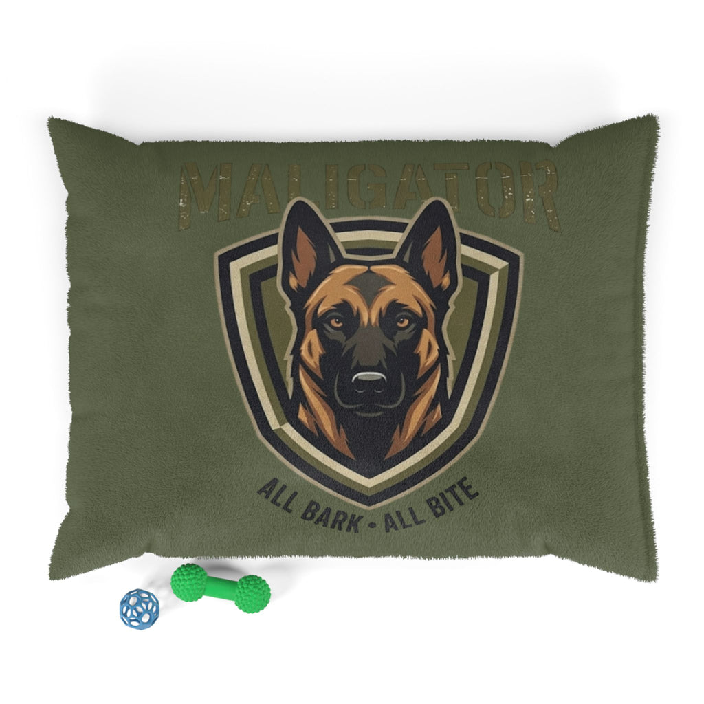 Maligator Dog Bed — ‘All Bark All Bite’ Belgian Malinois Pet Bed