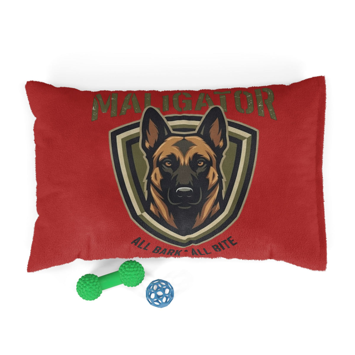 Maligator Dog Bed — ‘All Bark All Bite’ Belgian Malinois Pet Bed