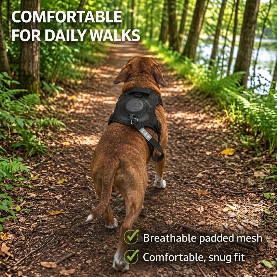 Slip-n-Clip® Professional Tactical Dog Harness with Integrated Retractable Leash