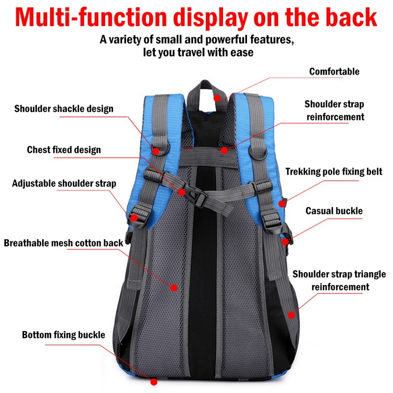 Men Women Travel Backpack Rucksack Camping Laptop Hiking School
