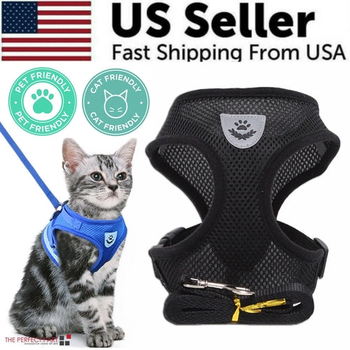 Cat Dog Pet Harness Adjustable Control Vest Dogs Reflective S M L XL