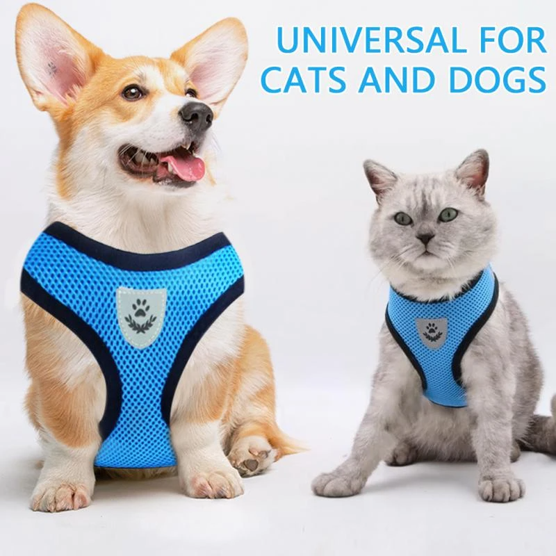 Cat Dog Pet Harness Adjustable Control Vest Dogs Reflective S M L XL