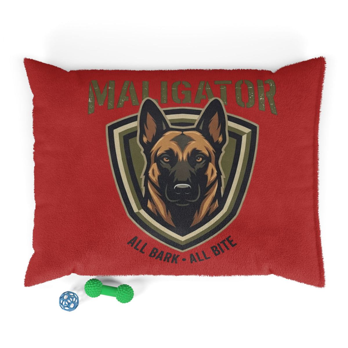 Maligator Dog Bed — ‘All Bark All Bite’ Belgian Malinois Pet Bed