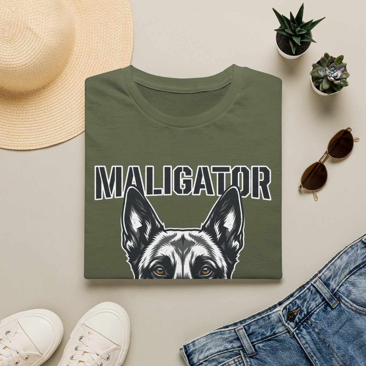 Maligator Belgian Malinois T-Shirt — Funny Guard Dog Design