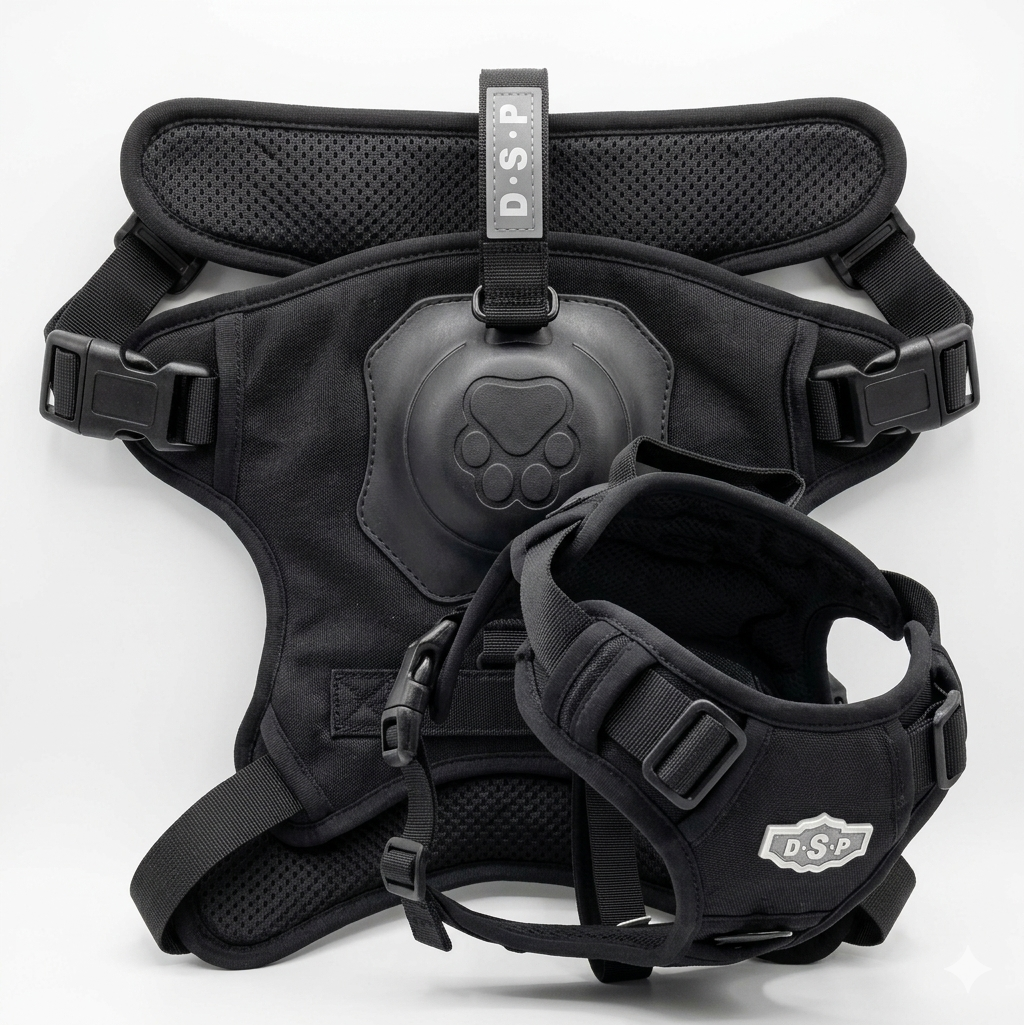 Slip-n-Clip® Professional Tactical Dog Harness with Integrated Retractable Leash