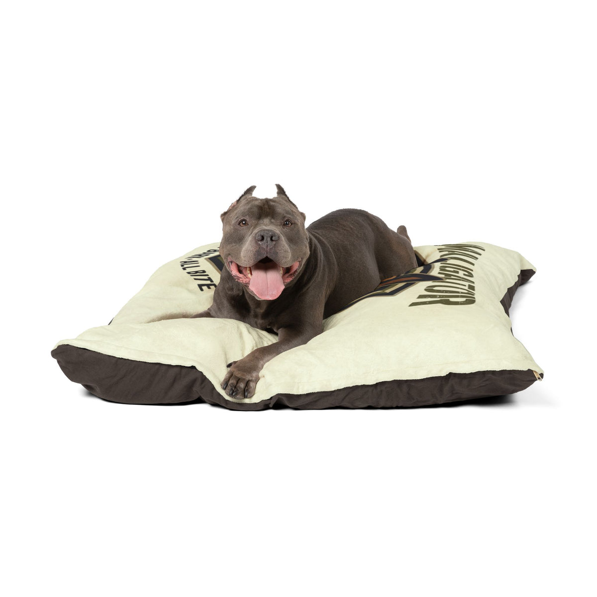Maligator Dog Bed – "All Bark · All Bite" Plush Pet Pillow for German Shepherds & Large Breeds