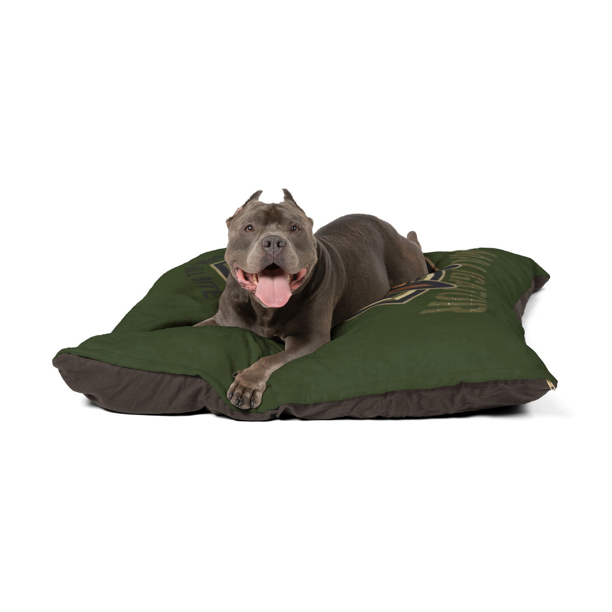 Maligator K9 Pet Bed — Military Green Dog Bed with German Shepherd Shield Design