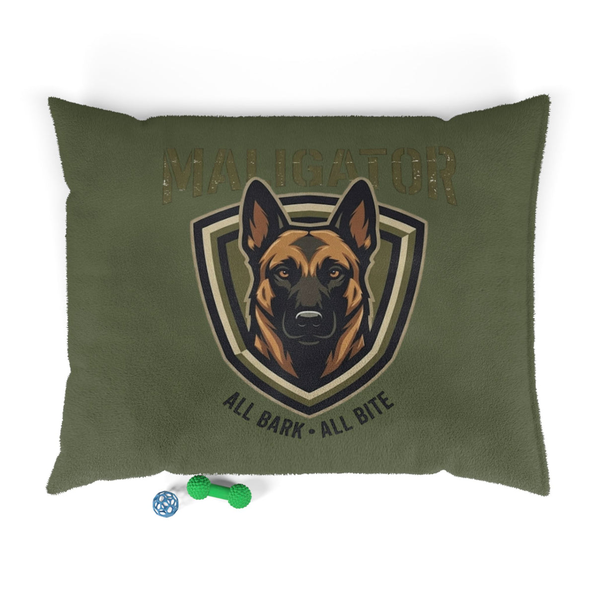 Maligator Dog Bed — ‘All Bark All Bite’ Belgian Malinois Pet Bed