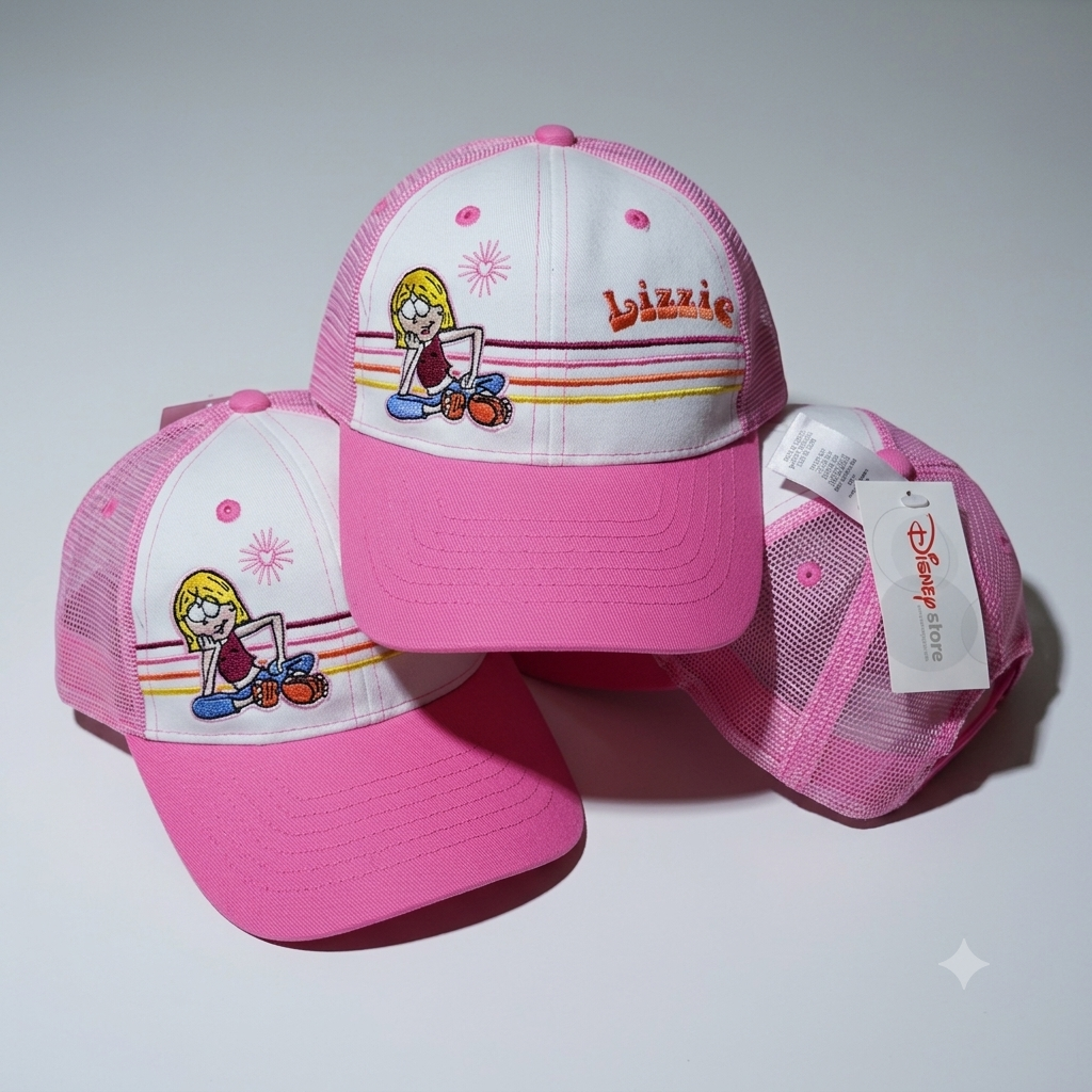 Vintage Disney Store Y2K Lizzie McGuire Pink Mesh Trucker Hat – NWT Toddler/Girls Size XS-S