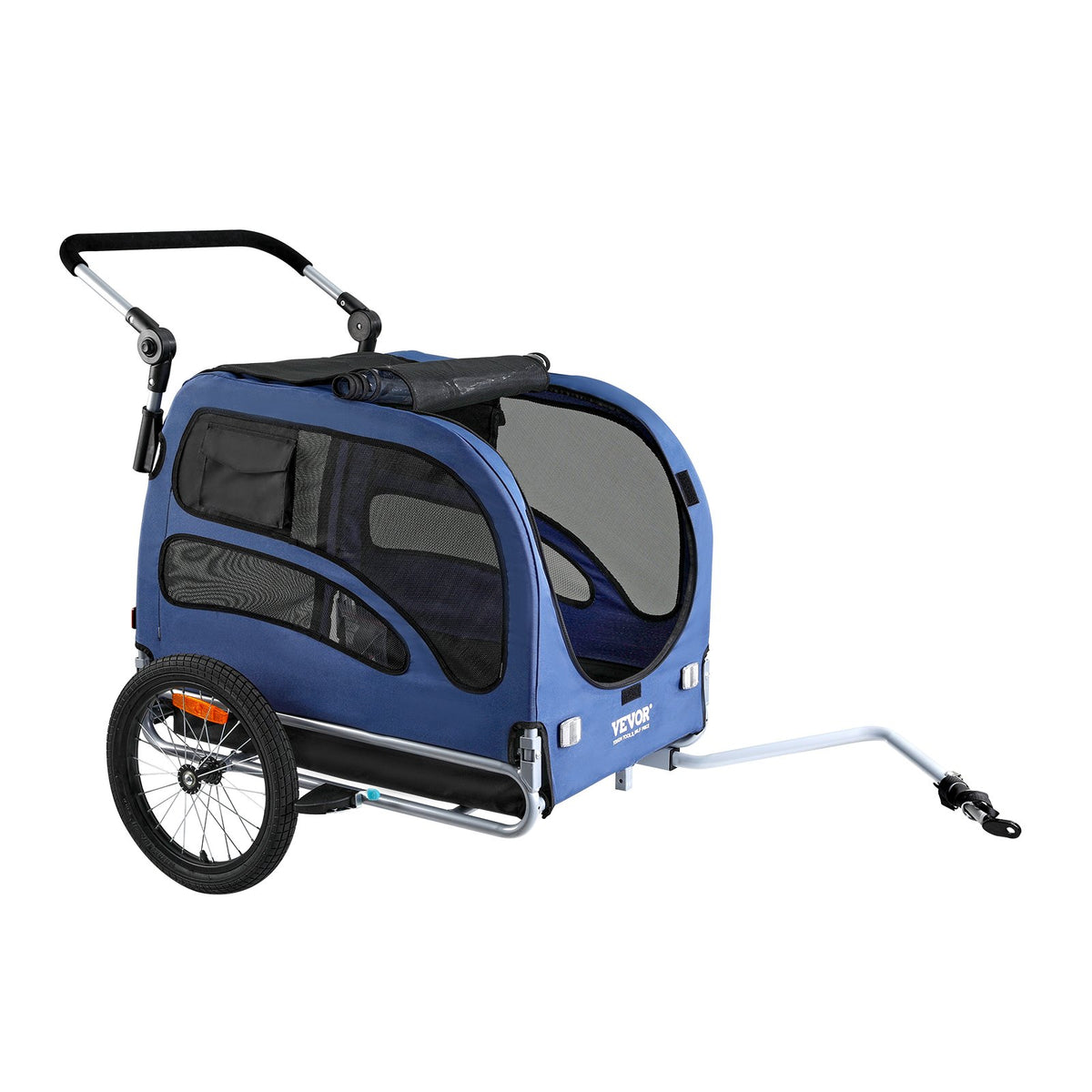 Dog Bike Trailer & 2-in-1 Pet Stroller Cart – Up to 100 lbs.