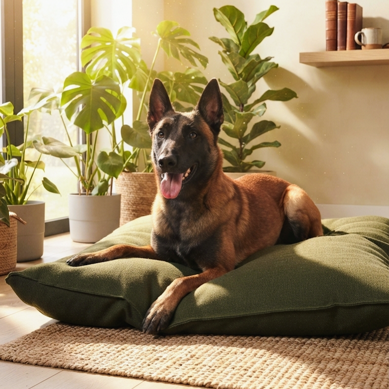 Maligator Dog Bed — ‘All Bark All Bite’ Belgian Malinois Pet Bed